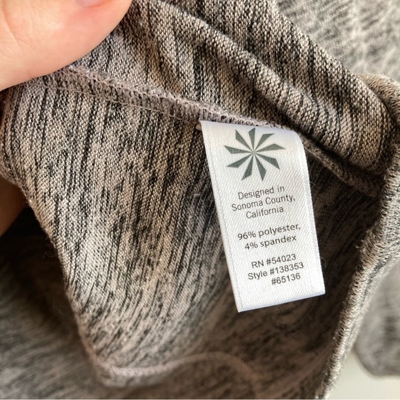 Athleta Gray Heathered Knit Cowl Hooded Sweatshirt L - Picture 6 of 12